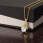 18k Yellow Gold Finish Alluring Beauty Necklace For Her