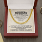 18K Yellow Gold Finish with High-Quality Cuban Link Chain for Husband