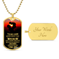 To My Son Dog Tag Gold Necklace – Meaningful Gift for Sons -Prittijewelrystore
