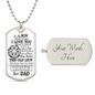 I Love You Military Chain Necklace for Son – Personalized Engraved Gift