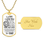 I Love You Military Chain Necklace for Son – Personalized Engraved Gift