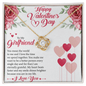 To My Girlfriend - Elegant Love Knot Necklace for Valentine's Day