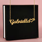 18k Gold Custom Heart Name Necklace w/Standard Box PrittiJewelry