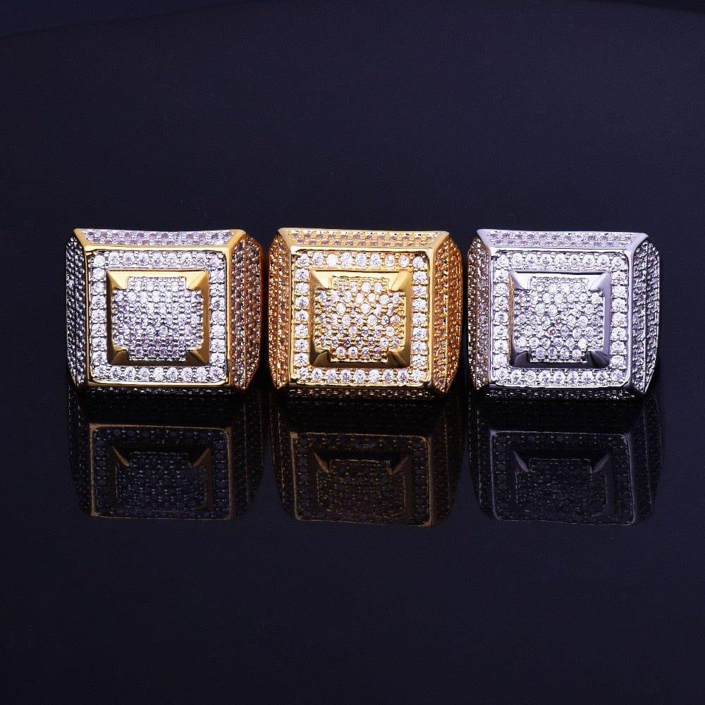 Classic Hip Hop Ring - Luxury Gold-Plated & Iced Out