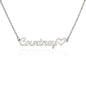 Polished Stainless Steel Custom Heart Name Necklace - PrittiJewelry