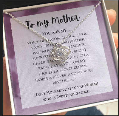 (Almost Sold Out) To My Mom Beautiful Love Knot Necklace - Perfect Mother's Day Gift - PrittiJewelry