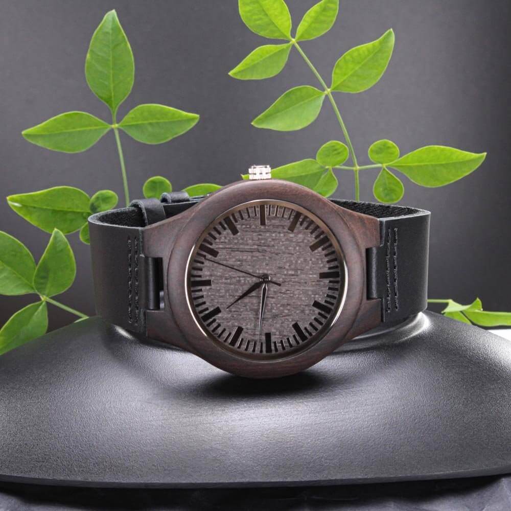 Engraved Wooden Watch for Son - Personalized Gift for Any Occasion - PrittiJewelry