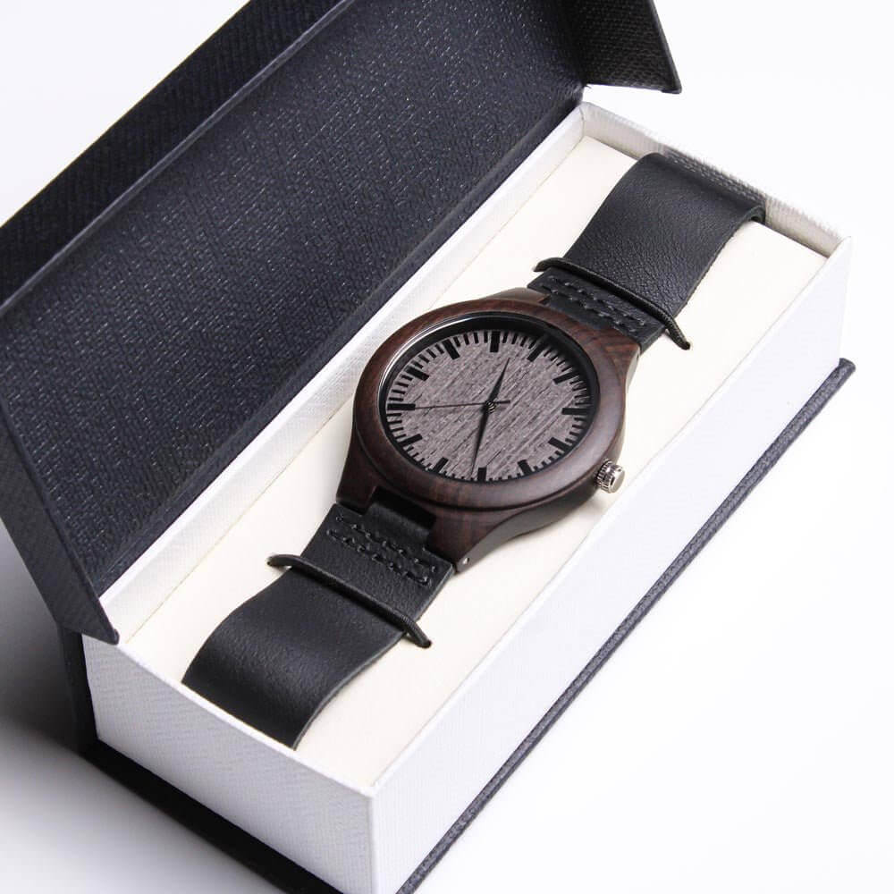 Engraved Wooden Watch for Son - Personalized Gift for Any Occasion - PrittiJewelry
