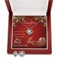 To My Daughter - Love Knot Earring & Necklace Set - PrittiJewelry