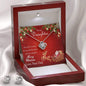 To My Daughter - Love Knot Earring & Necklace Set - PrittiJewelry