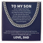 Cuban Link Chain Necklace For Son