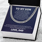 Cuban Link Chain Necklace For Son