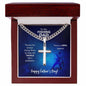 Personalized Steel Cross Necklace