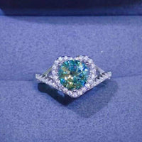 Load image into Gallery viewer, Moissanite Heart Ring 1 Carat | 925 Sterling Silver
