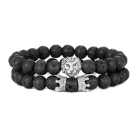 Load image into Gallery viewer, Lava Rock Lion Bracelet - Courageous Spirit
