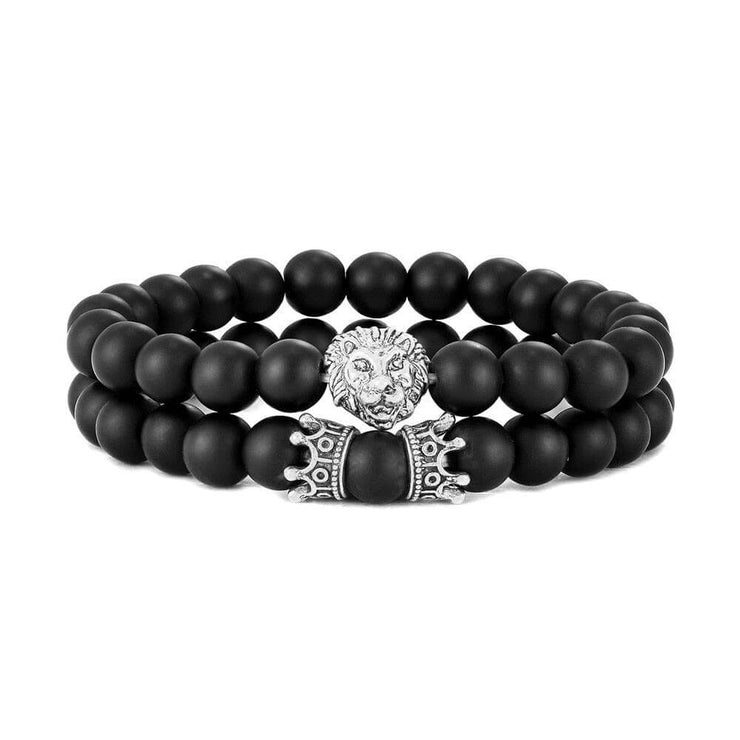 Lava Rock Lion Bracelet - Courageous Spirit