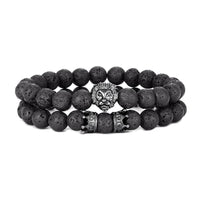 Load image into Gallery viewer, Lava Rock Lion Bracelet - Courageous Spirit
