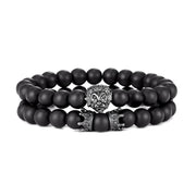 Lava Rock Lion Bracelet - Courageous Spirit