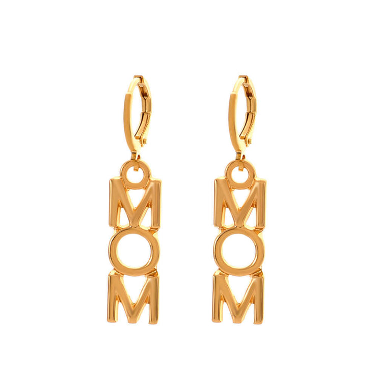 Retro Alphabet Letter Earrings Women Success