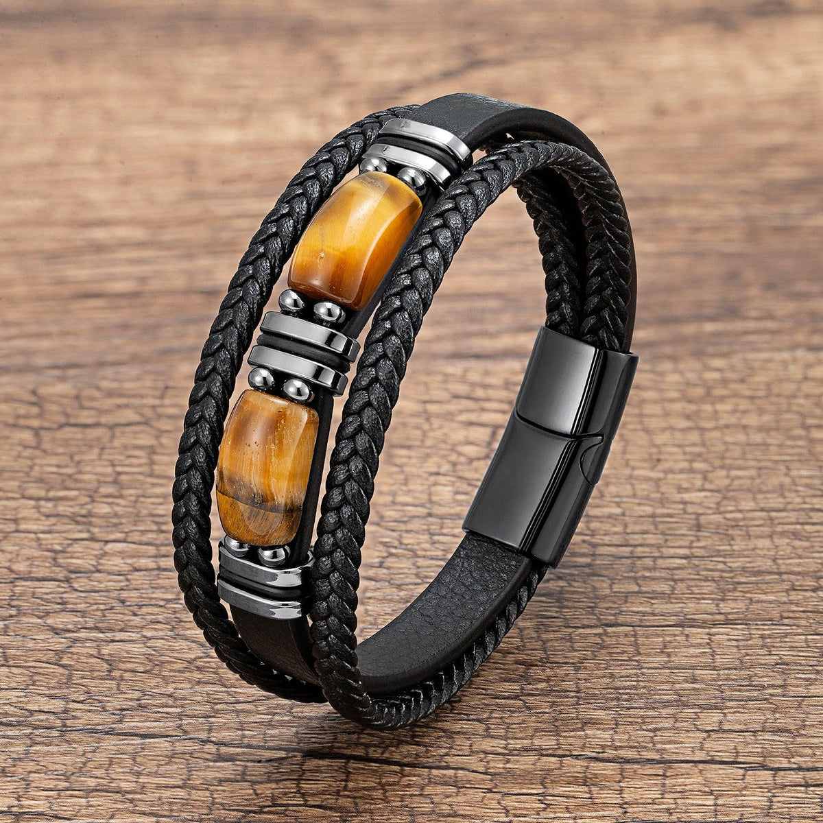 Multi-layer Stone Charm Bracelet for Men - PrittiJewelry