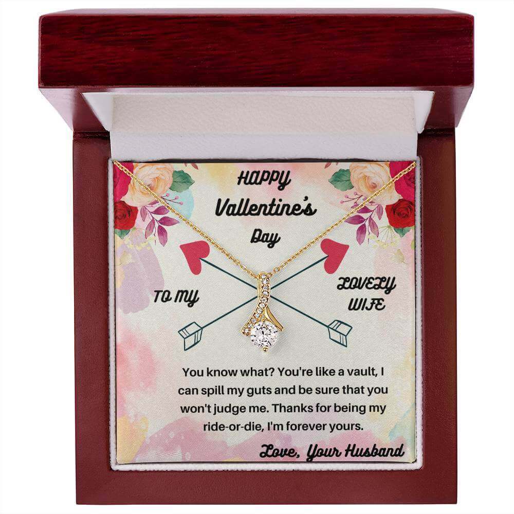 To My Lovely Wife - Alluring Beauty Necklace - PrittiJewelry