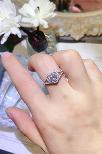 Load image into Gallery viewer, Moissanite Heart Ring 1 Carat  925 Sterling Silver
