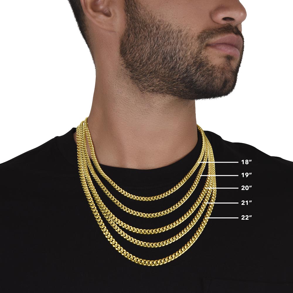 To My Dad Cuban Link Chain Necklace - You will always be My Hero - PrittiJewelry