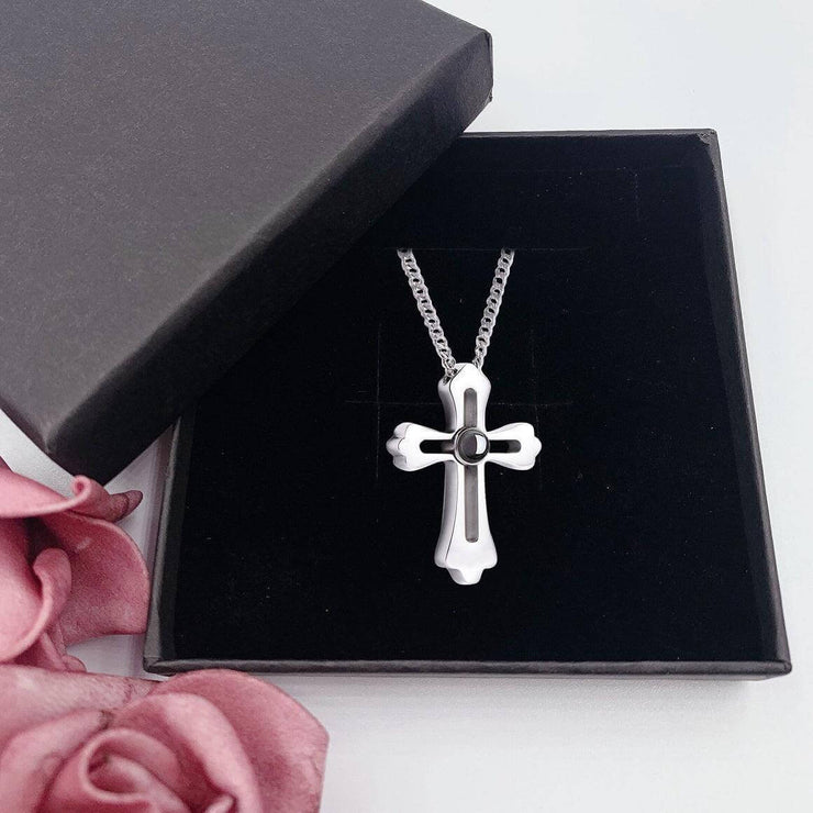 Personalized Cross Projection Necklace