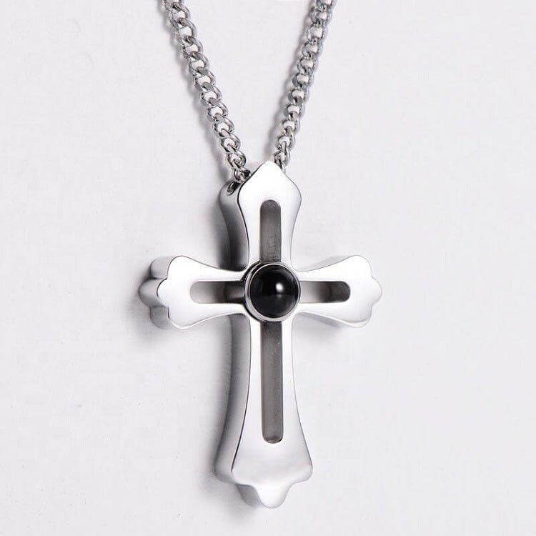 Personalized Cross Projection Necklace - PrittiJewelry