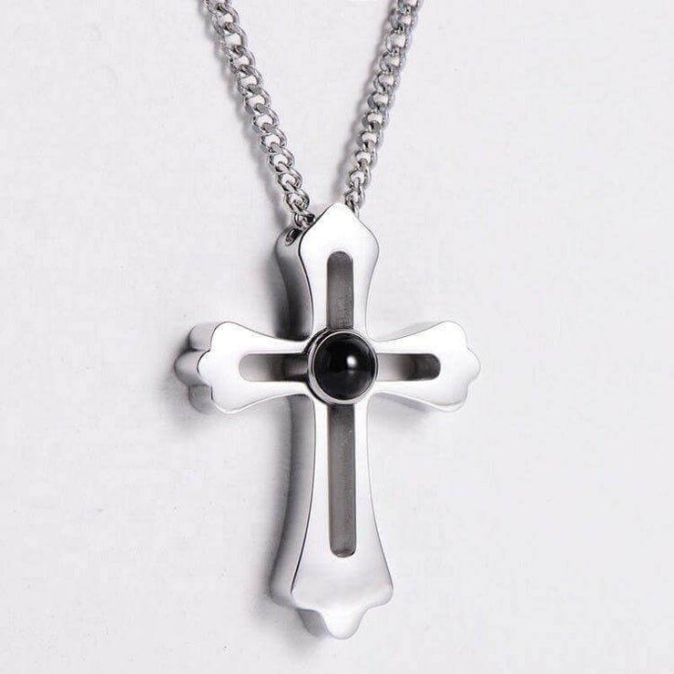 Personalized Cross Projection Necklace