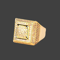 Load image into Gallery viewer, Gold Hip Hop Ring
