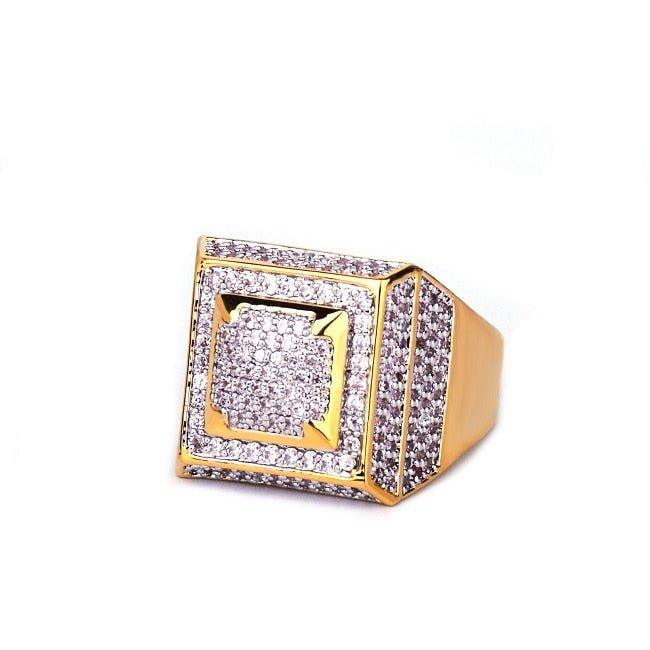 Classic Hip Hop Ring - Luxury Gold-Plated & Iced Out