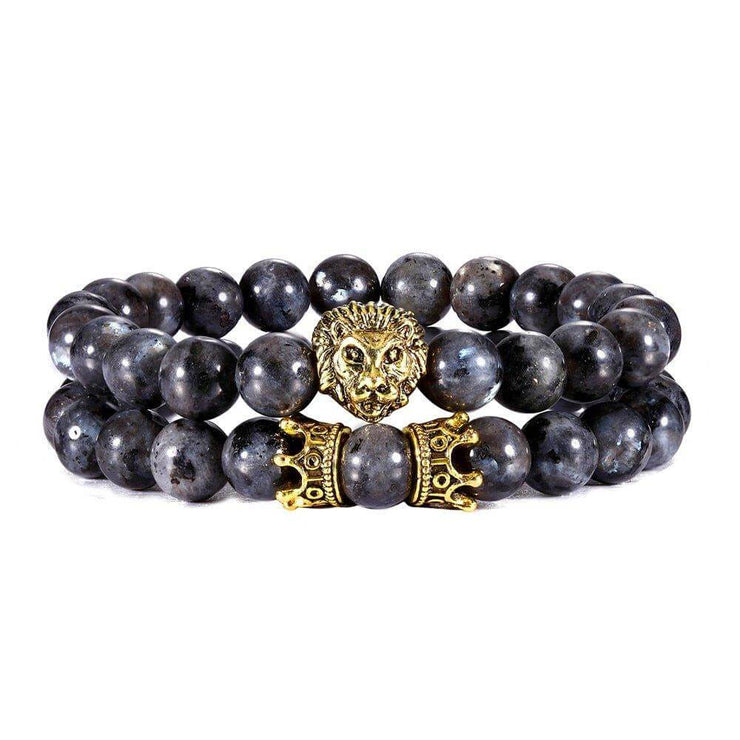 Lava Rock Lion Bracelet - Courageous Spirit