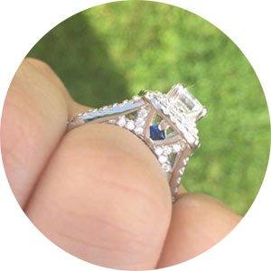 925 Sterling Silver Engagement Ring 
