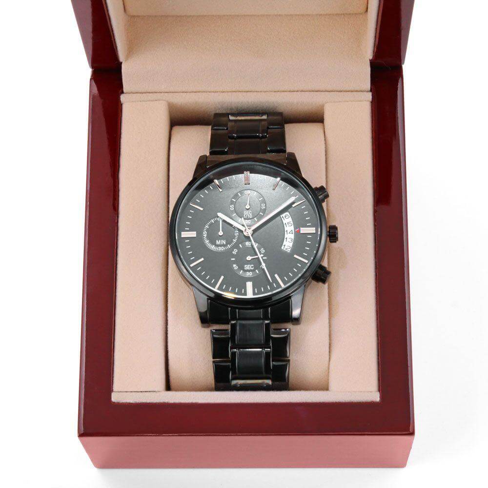 Custom Engraved Chronograph Watch - PrittiJewelry