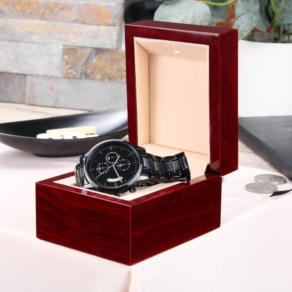 Custom Engraved Chronograph Watch - PrittiJewelry
