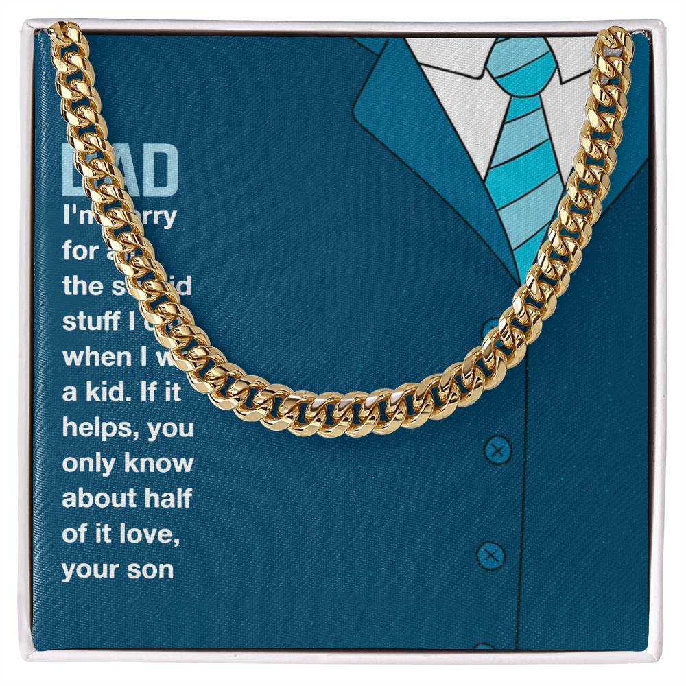 Cuban Link Chain For Dad (OREO + LUX BOX + LENGTH EXTENSION) - PrittiJewelry