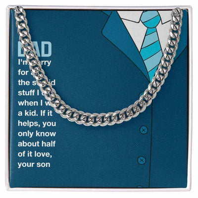 Dad Cuban Link Chain Necklace -