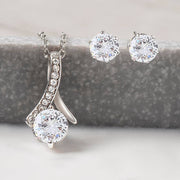 To My Future Wife - Alluring Beauty + Clear CZ Earrings: A Gift That Will Make Her Heart Sing - PrittiJewelry