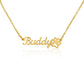 Personalized Name Necklace with Paw Print Pendant for Pet Lovers (No MC) - PrittiJewelry
